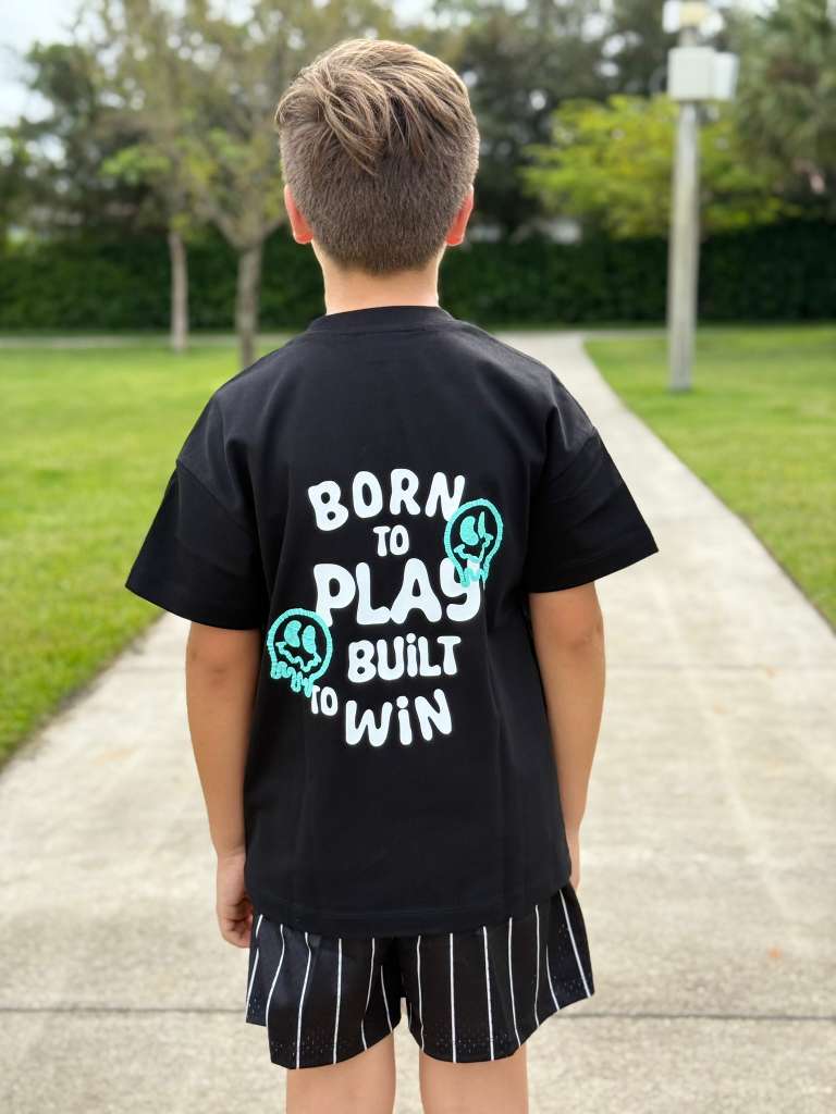 Born to Play │ Black Oversized T-Shirt