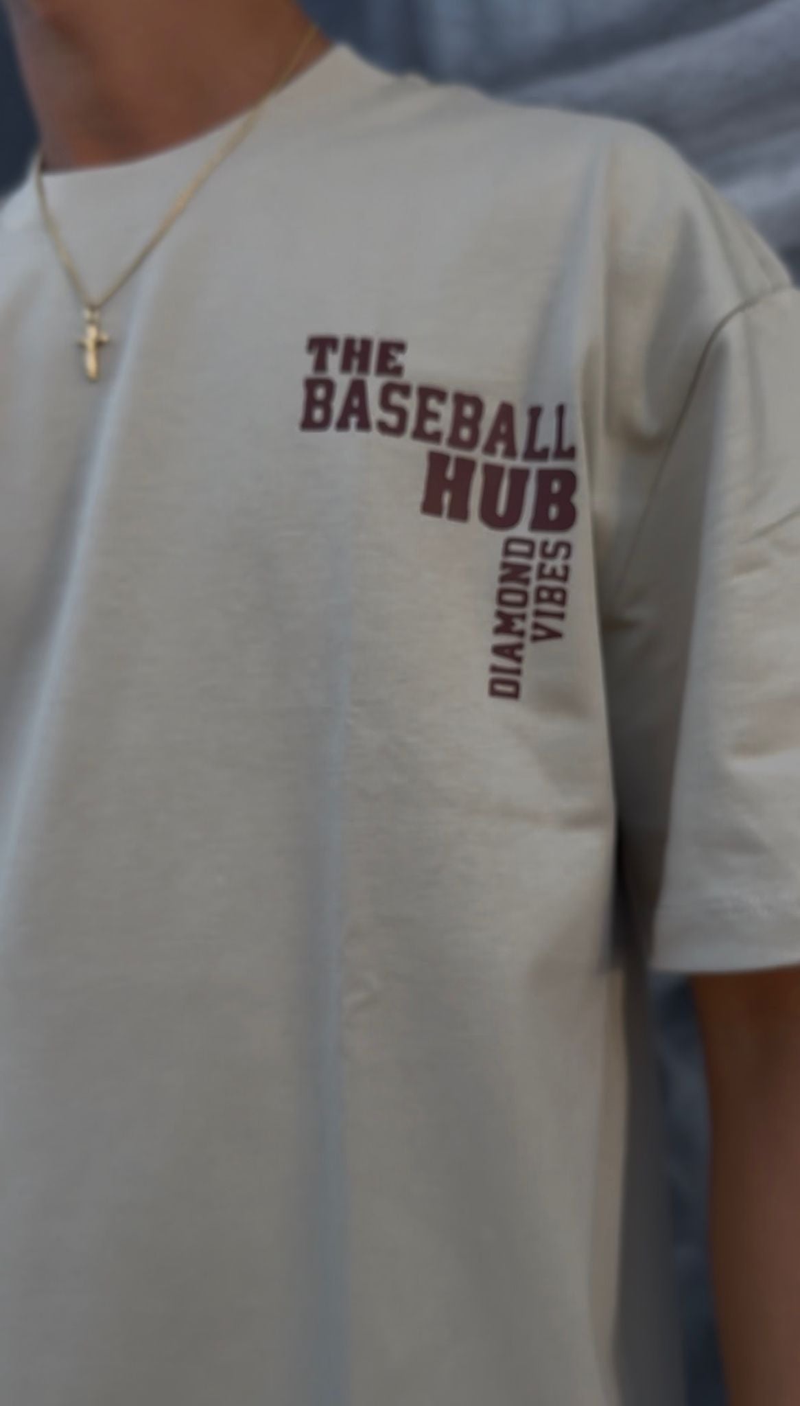 Drippy Cap | Beige & Brown Oversized T shirt